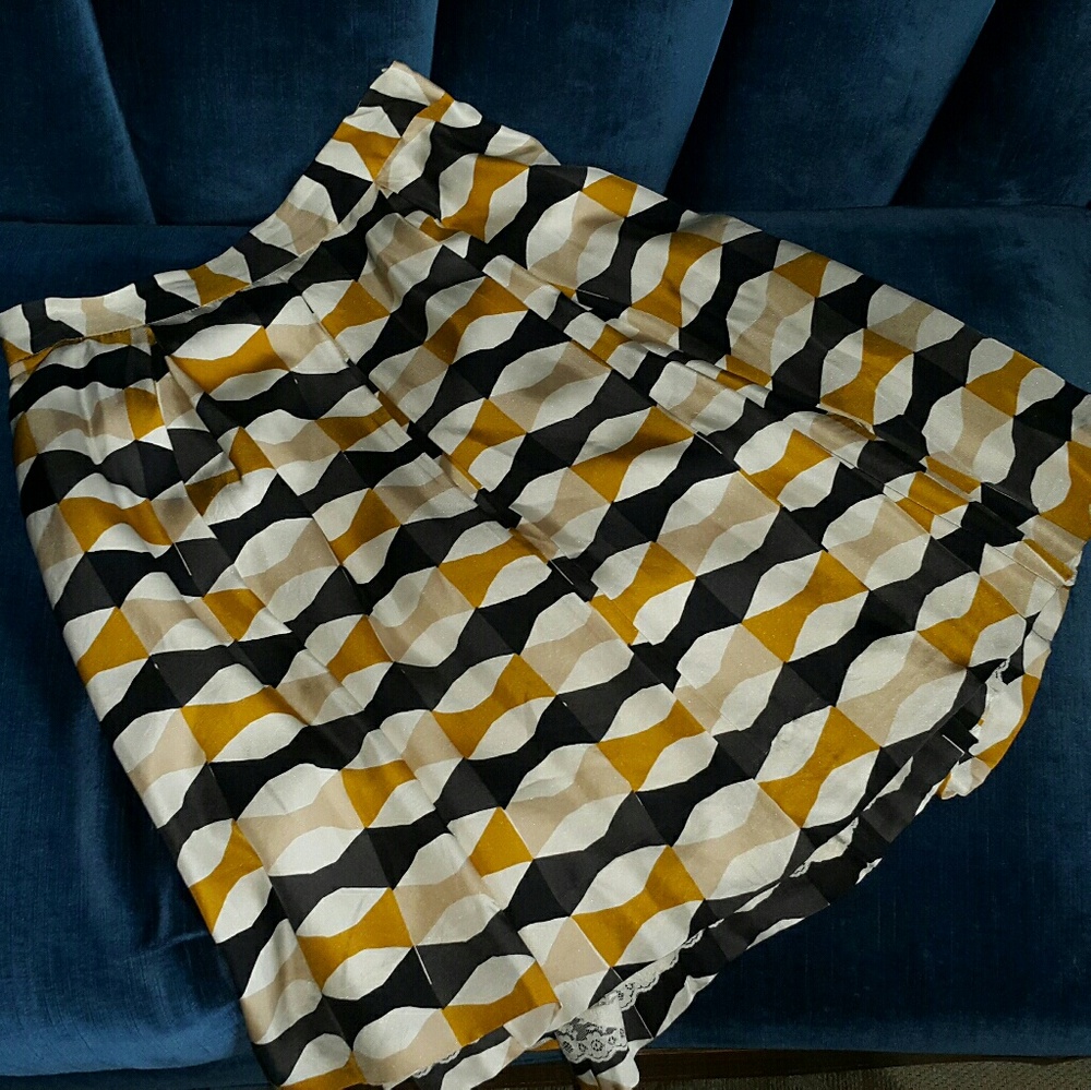 kate spade bow tile jolie silk skirt